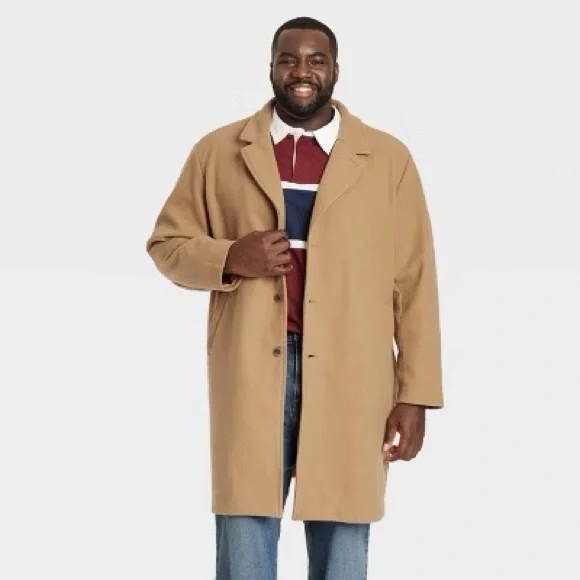 Goodfellow Men's Tan Peacoat - Picture 4 of 4